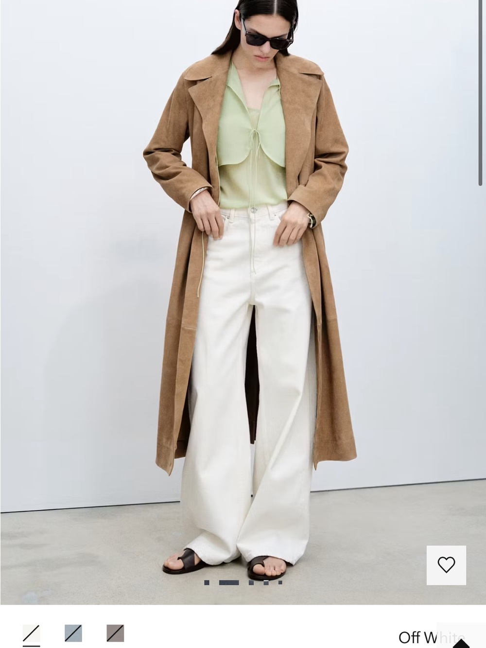 Mango off white HIGH-RISE BALLOON JEANS